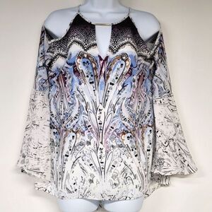 White House Black Market Cold Shoulder Blouse Size 6 NWT